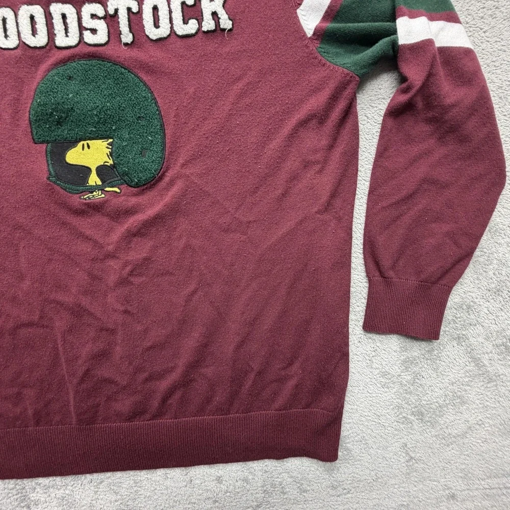 Aeropostale Sweater Mens Large Red Woodstock‎ Peanuts Graphic Pullover Crewneck